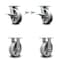 Service Caster 6 Inch Kingpinless V Groove Semi Steel Caster Brake & Swivel Locks 2 Rigid, 2PK SCC-KP30S620-VGR-SLB-BSL-2-R-2 - alternate 1